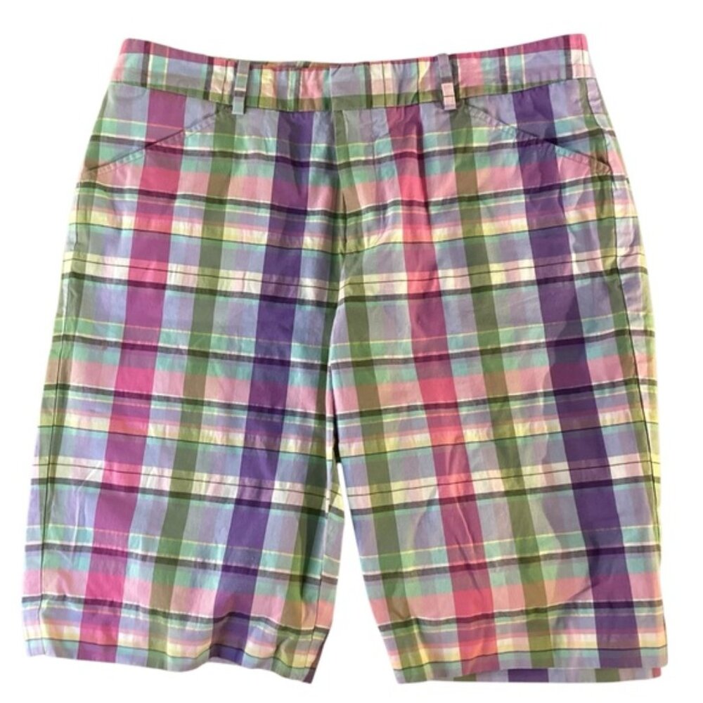 Ralph Lauren Pink and Green Bermuda‎ Golf Shorts Size 8
